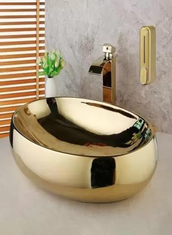 RFV1 ABS Plastic Wall Mounted Cylindrical Soap Dispenser, Leak-Free Multipurpose Liquid Dispenser for Hand Wash,Shampoo, Gel Dispenser for Bathroom/Basin/Kitchen Sink (Pack of 3) (Smart Gold) - Image 2